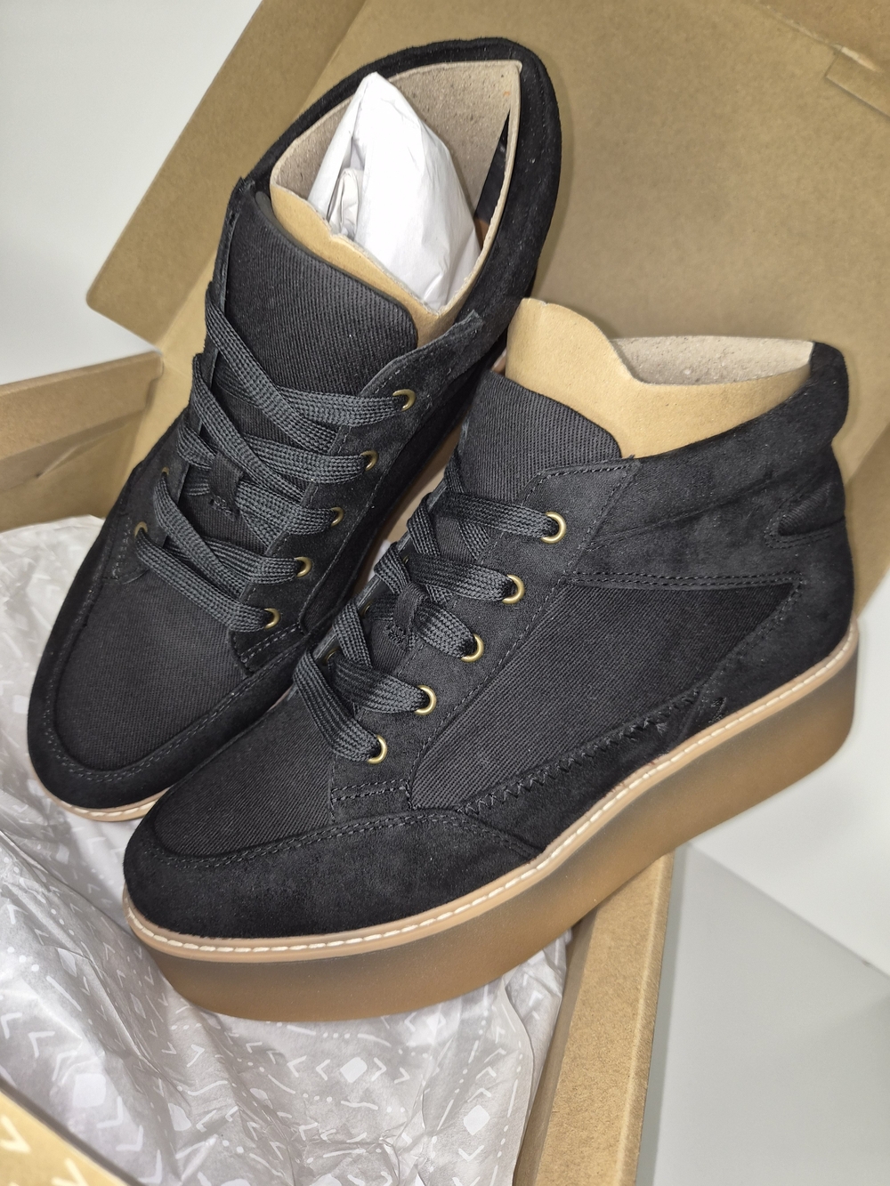 ZODIAC Siona Black High Top Platform Sneaker Booties Size 9 NIB